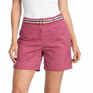 Hunt Club pink belted shorts size 6 NWT